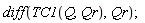 diff(TC1(Q, Qr), Qr)