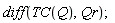 diff(TC(Q), Qr)