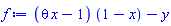 (theta*x-1)*(1-x)-y
