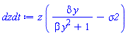 z*(delta*y/(beta*y^2+1)-sigma2)
