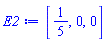 E2 := [1/5, 0, 0]