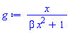x/(beta*x^2+1)