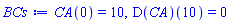 CA(0) = 10, (D(CA))(10) = 0