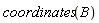 coordinates(B)
