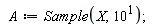 A := Sample(X, 10)