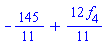 -145/11+(12/11)*f[4]