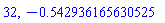 32, -.542936165630524603