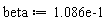 beta := .1086