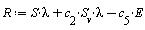 R := S__v*c__2*lambda-E*c__5+S*lambda