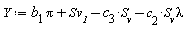 Y := -S__v*c__2*lambda+Pi*b__1+S*v__1-S__v*c__3