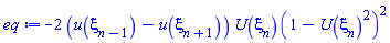 -2*(u(xi[n-1])-u(xi[n+1]))*(U(xi[n]))(1-U(xi[n])^2)^2