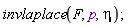 invlaplace(F, p)