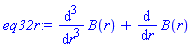 diff(diff(diff(B(r), r), r), r)+diff(B(r), r)