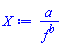 a/f^b
