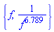 {f, 1/f^6.789}