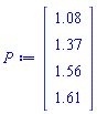 Vector(4, {(1) = 1.08, (2) = 1.37, (3) = 1.56, (4) = 1.61})