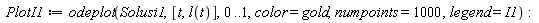 PlotI1 := odeplot(Solusi1, [t, l(t)], 0 .. 1, color = gold, numpoints = 1000, legend = I1)