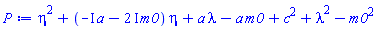 eta^2+(-I*a-(2*I)*m0)*eta+a*lambda-a*m0+c^2+lambda^2-m0^2
