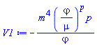 -m^4*(varphi/mu)^p*p/varphi