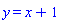 y = x+1