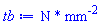 `#mrow(mo("N ",color="red"),mo("* "),msup(mo("mm"),mo("-2")))`