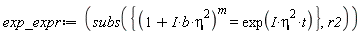 exp_expr := subs({(1+I*b*eta^2)^m = exp(I*eta^2*t)}, r2)