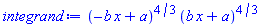 (-b*x+a)^(4/3)*(b*x+a)^(4/3)