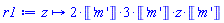 proc (z) options operator, arrow; Units:-Simple:-`*`(Units:-Simple:-`*`(Units:-Simple:-`*`(Units:-Simple:-`*`(Units:-Simple:-`*`(2, Unit('m')), 3), Unit('m')), z), Unit('m')) end proc