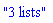 "3 lists"
