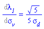 Diff(lambda__1, sigma__v) = (1/5)*5^(1/2)/sigma__d