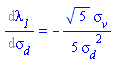 Diff(lambda__1, sigma__d) = -(1/5)*5^(1/2)*sigma__v/sigma__d^2