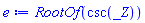 RootOf(csc(_Z))