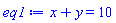 x+y = 10