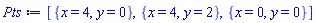 [{x = 4, y = 0}, {x = 4, y = 2}, {x = 0, y = 0}]