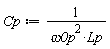 Cp := 1/(`&omega;0p`^2*Lp)