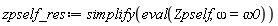 zpself_res := simplify(eval(Zpself, omega = omega0))