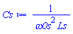 1/(`&omega;0s`^2*Ls)