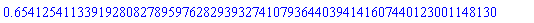 .654125411339192808278959762829393274107936440394141607440123001148130