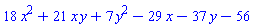 18*x^2+21*x*y+7*y^2-29*x-37*y-56