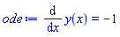 diff(y(x), x) = -1