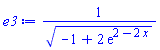 1/(-1+2*exp(2-2*x))^(1/2)
