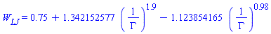 W__LJ = .75+1.342152577*(1/Gamma)^1.9-1.123854165*(1/Gamma)^.98