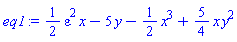 (1/2)*epsilon^2*x-5*y-(1/2)*x^3+(5/4)*x*y^2