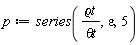 p := series(`&varrho;t`/`&theta;t`, epsilon, 5)