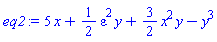 5*x+(1/2)*epsilon^2*y+(3/2)*x^2*y-y^3