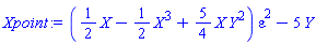 ((1/2)*X-(1/2)*X^3+(5/4)*X*Y^2)*epsilon^2-5*Y