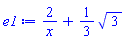 2/x+(1/3)*3^(1/2)