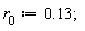 r[0] := .13;