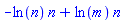 -ln(n)*n+ln(m)*n