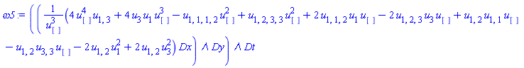 _DG([["biform", E, [3, 0]], [[[1, 2, 3], (4*u[]^4*u[1, 3]+4*u[]^3*u[1]*u[3]-u[]^2*u[1, 1, 1, 2]+u[]^2*u[1, 2, 3, 3]+2*u[]*u[1]*u[1, 1, 2]-2*u[]*u[3]*u[1, 2, 3]+u[]*u[1, 1]*u[1, 2]-u[]*u[1, 2]*u[3, 3]-2*u[1]^2*u[1, 2]+2*u[3]^2*u[1, 2])/u[]^3]]])